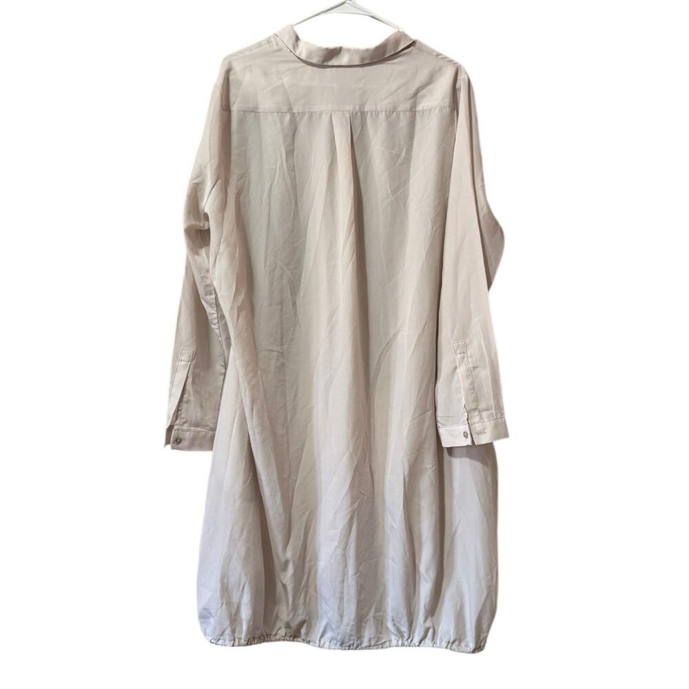 Marla Wynne Women Size XL White/Cream Button Down Tunic Top Shirt Polyester - Picture 2 of 14